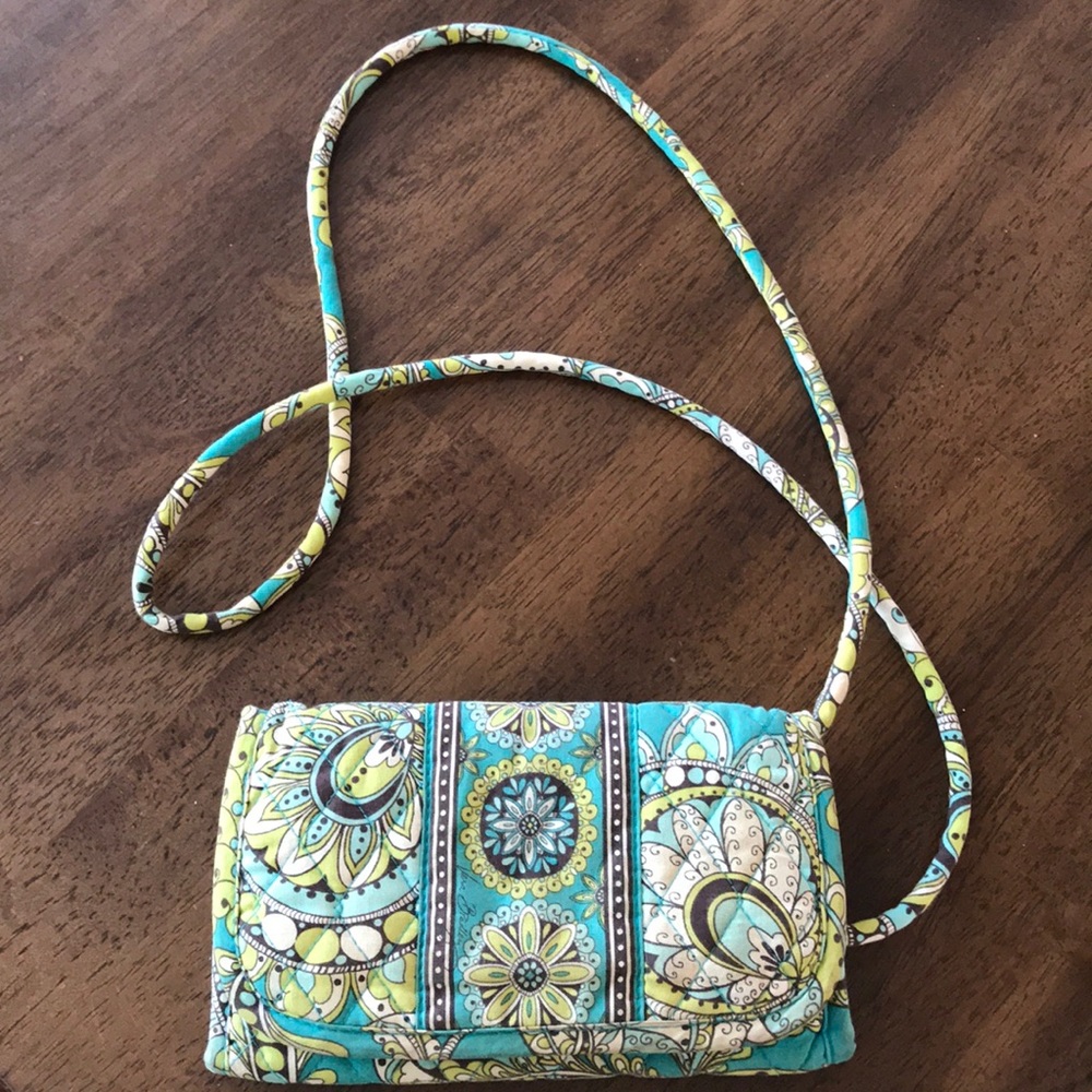 Vera Bradley Blue/Green string shoulder bag